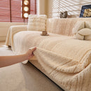 12 of 31:Abstract Textured Plush Sofa Throw Cover, Soft Cozy Couch Protector for Living Room 