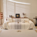 31 of 31:Abstract Textured Plush Sofa Throw Cover, Soft Cozy Couch Protector for Living Room 