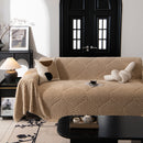 67 of 89:Winter Soft Plush Fleece Sofa Blanket Leaves Jacquard Couch Covers for Couches 