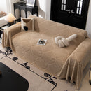 61 of 89:Winter Soft Plush Fleece Sofa Blanket Leaves Jacquard Couch Covers for Couches 