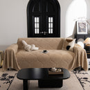 48 of 89:Winter Soft Plush Fleece Sofa Blanket Leaves Jacquard Couch Covers for Couches 