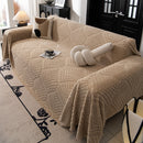 63 of 89:Winter Soft Plush Fleece Sofa Blanket Leaves Jacquard Couch Covers for Couches 