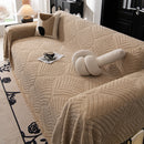 64 of 89:Winter Soft Plush Fleece Sofa Blanket Leaves Jacquard Couch Covers for Couches 