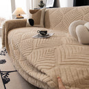 56 of 89:Winter Soft Plush Fleece Sofa Blanket Leaves Jacquard Couch Covers for Couches 