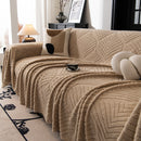 53 of 89:Winter Soft Plush Fleece Sofa Blanket Leaves Jacquard Couch Covers for Couches 