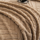 51 of 89:Winter Soft Plush Fleece Sofa Blanket Leaves Jacquard Couch Covers for Couches 