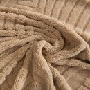50 of 89:Winter Soft Plush Fleece Sofa Blanket Leaves Jacquard Couch Covers for Couches 