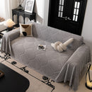 82 of 89:Winter Soft Plush Fleece Sofa Blanket Leaves Jacquard Couch Covers for Couches 