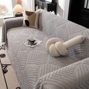 89 of 89:Winter Soft Plush Fleece Sofa Blanket Leaves Jacquard Couch Covers for Couches 