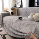 79 of 89:Winter Soft Plush Fleece Sofa Blanket Leaves Jacquard Couch Covers for Couches 