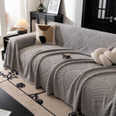 74 of 89:Winter Soft Plush Fleece Sofa Blanket Leaves Jacquard Couch Covers for Couches 
