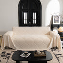 2 of 89:Winter Soft Plush Fleece Sofa Blanket Leaves Jacquard Couch Covers for Couches 