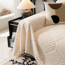 19 of 89:Winter Soft Plush Fleece Sofa Blanket Leaves Jacquard Couch Covers for Couches 