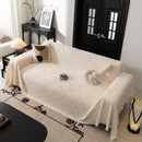 21 of 89:Winter Soft Plush Fleece Sofa Blanket Leaves Jacquard Couch Covers for Couches 