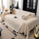 23 of 89:Winter Soft Plush Fleece Sofa Blanket Leaves Jacquard Couch Covers for Couches 