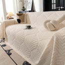 16 of 89:Winter Soft Plush Fleece Sofa Blanket Leaves Jacquard Couch Covers for Couches 