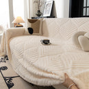 7 of 89:Winter Soft Plush Fleece Sofa Blanket Leaves Jacquard Couch Covers for Couches 