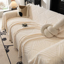 14 of 89:Winter Soft Plush Fleece Sofa Blanket Leaves Jacquard Couch Covers for Couches 