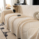 6 of 89:Winter Soft Plush Fleece Sofa Blanket Leaves Jacquard Couch Covers for Couches 