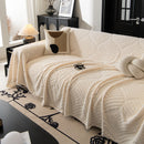17 of 89:Winter Soft Plush Fleece Sofa Blanket Leaves Jacquard Couch Covers for Couches 