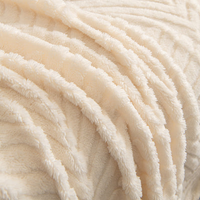 5 of 89:Winter Soft Plush Fleece Sofa Blanket Leaves Jacquard Couch Covers for Couches 