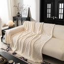 3 of 89:Winter Soft Plush Fleece Sofa Blanket Leaves Jacquard Couch Covers for Couches 