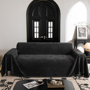 47 of 89:Winter Soft Plush Fleece Sofa Blanket Leaves Jacquard Couch Covers for Couches 