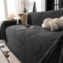 39 of 89:Winter Soft Plush Fleece Sofa Blanket Leaves Jacquard Couch Covers for Couches 