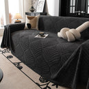 38 of 89:Winter Soft Plush Fleece Sofa Blanket Leaves Jacquard Couch Covers for Couches 