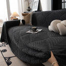 37 of 89:Winter Soft Plush Fleece Sofa Blanket Leaves Jacquard Couch Covers for Couches 