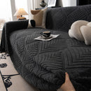 36 of 89:Winter Soft Plush Fleece Sofa Blanket Leaves Jacquard Couch Covers for Couches 