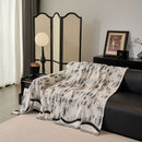 46 of 54:Oversized Abstract Brushstroke Sofa Throw Cover, Woven L Shaped Sectional Couch Cover 