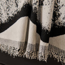 43 of 54:Oversized Abstract Brushstroke Sofa Throw Cover, Woven L Shaped Sectional Couch Cover 