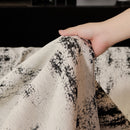 42 of 54:Oversized Abstract Brushstroke Sofa Throw Cover, Woven L Shaped Sectional Couch Cover 