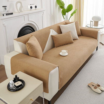 5 of 27:Water-Resistant Waffle Textured Sofa Cover, Non-Slip Couch Protector for Pets & Kids 