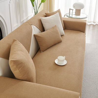 6 of 27:Water-Resistant Waffle Textured Sofa Cover, Non-Slip Couch Protector for Pets & Kids 