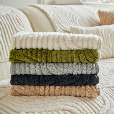 45 of 65:Luxury Plush Non-Slip Sofa Covers, Soft Fuzzy Embossed Sofa Topper & Seat Covers 