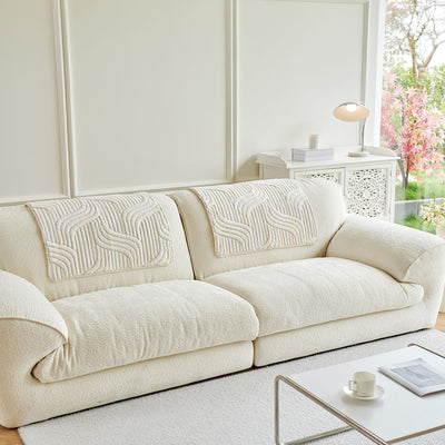 54 of 65:Luxury Plush Non-Slip Sofa Covers, Soft Fuzzy Embossed Sofa Topper & Seat Covers 