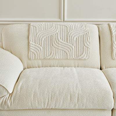 55 of 65:Luxury Plush Non-Slip Sofa Covers, Soft Fuzzy Embossed Sofa Topper & Seat Covers 