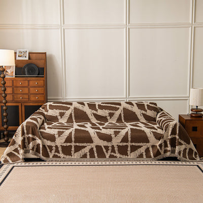 31 of 87:Modern Chenille Bold Abstract Pattern Sofa Cover, Artistic Decorative Furniture Cover 