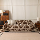 58 of 87:Modern Chenille Bold Abstract Pattern Sofa Cover, Artistic Decorative Furniture Cover 