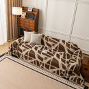 32 of 87:Modern Chenille Bold Abstract Pattern Sofa Cover, Artistic Decorative Furniture Cover 