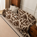 34 of 87:Modern Chenille Bold Abstract Pattern Sofa Cover, Artistic Decorative Furniture Cover 