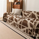 53 of 87:Modern Chenille Bold Abstract Pattern Sofa Cover, Artistic Decorative Furniture Cover 