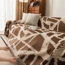 40 of 87:Modern Chenille Bold Abstract Pattern Sofa Cover, Artistic Decorative Furniture Cover 