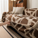 41 of 87:Modern Chenille Bold Abstract Pattern Sofa Cover, Artistic Decorative Furniture Cover 