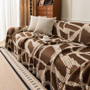 43 of 87:Modern Chenille Bold Abstract Pattern Sofa Cover, Artistic Decorative Furniture Cover 