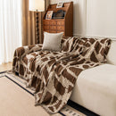 48 of 87:Modern Chenille Bold Abstract Pattern Sofa Cover, Artistic Decorative Furniture Cover 