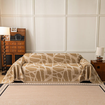 60 of 87:Modern Chenille Bold Abstract Pattern Sofa Cover, Artistic Decorative Furniture Cover 