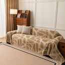 84 of 87:Modern Chenille Bold Abstract Pattern Sofa Cover, Artistic Decorative Furniture Cover 